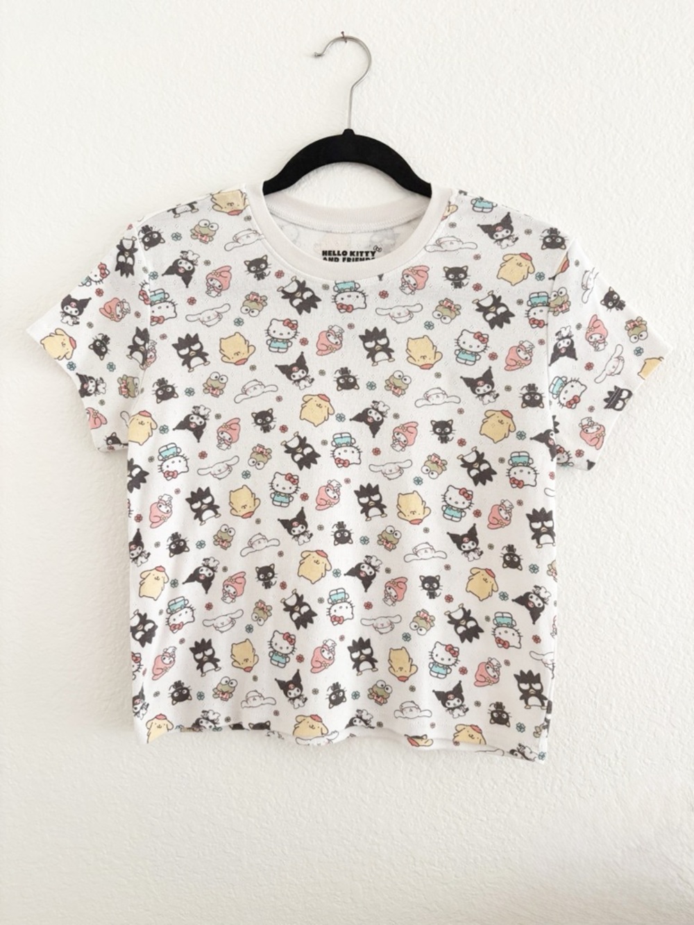 Sanrio Hello Kitty & Friends Allover Print Character Pointelle Tee